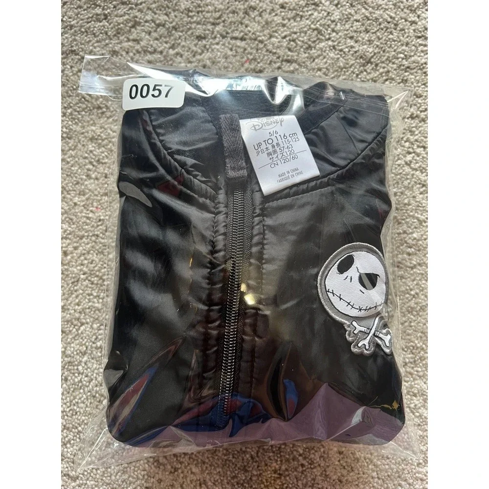 Disney Nightmare Before Christmas Jack Skellington Fleece Jacket Black Kids 5/6